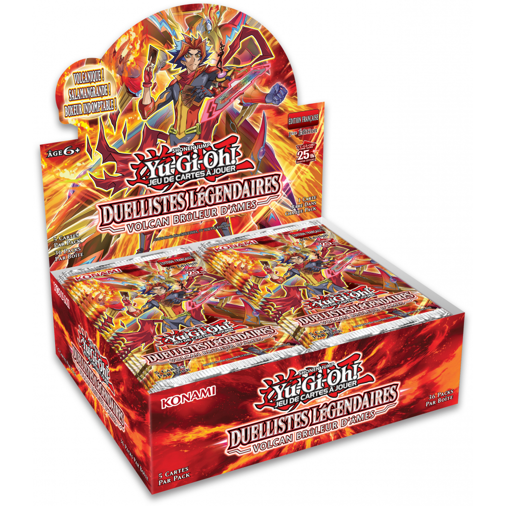 Yu-Gi-Oh! Display de 36 boosters - Les Duellistes Légendaires : Volcan