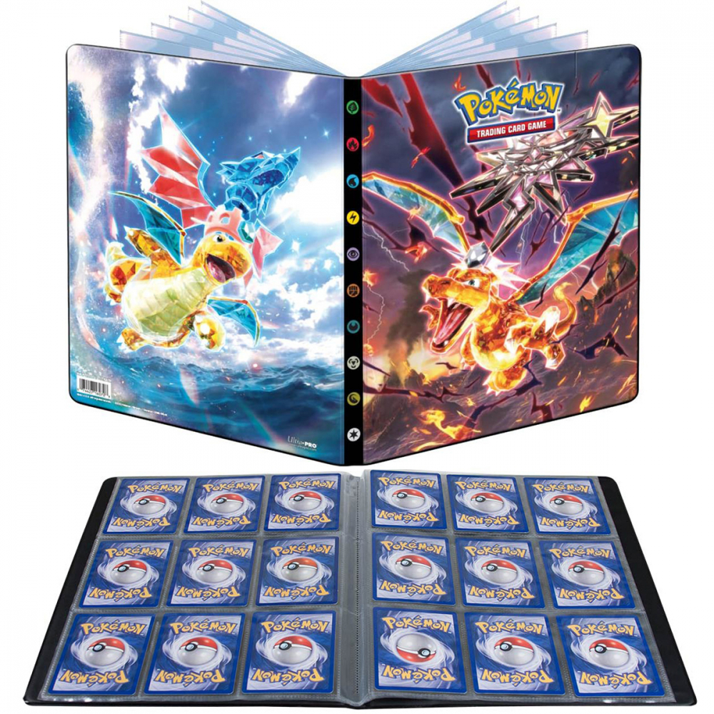 Portfolio Flammes Obsidiennes : Dracaufeu - A4 - 9 Cases Pokémon - UltraJeux