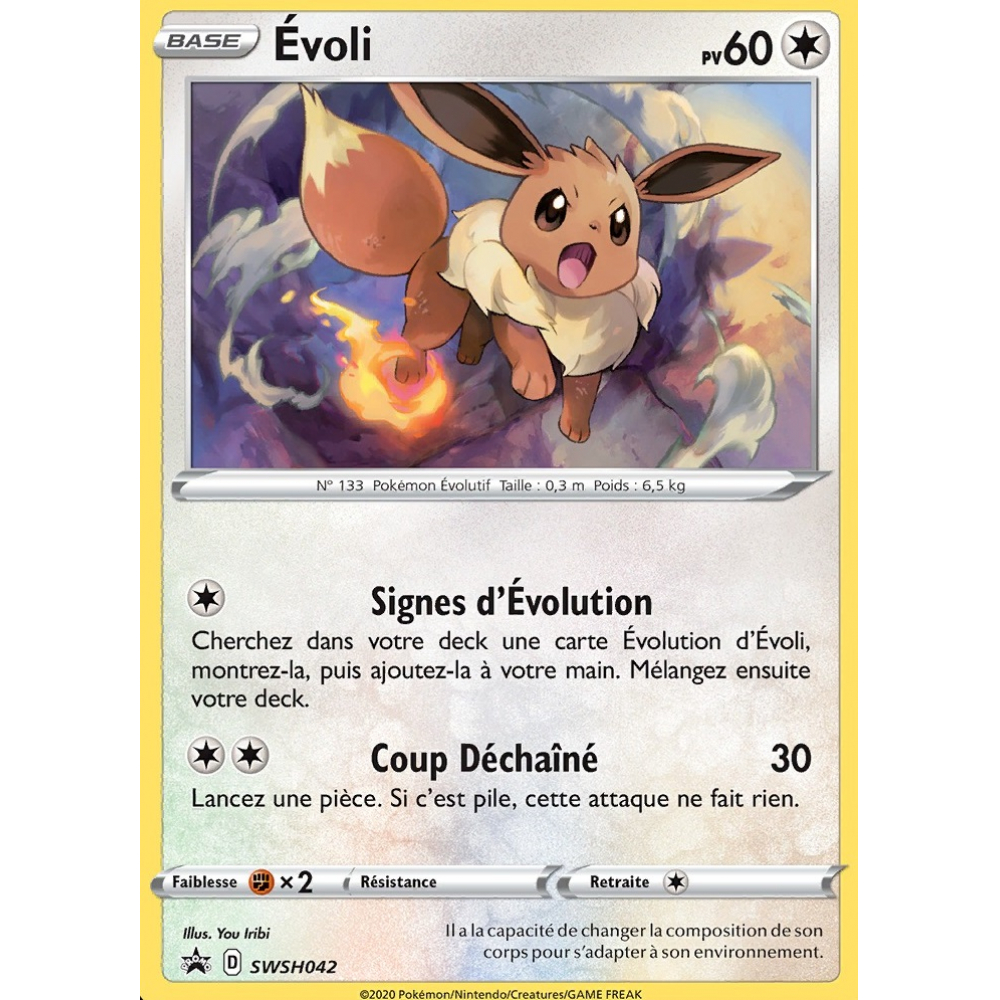Produit Promo - Pokemon Epée & Bouclier - Evoli - SWSH042 - FR Pokémon -  UltraJeux