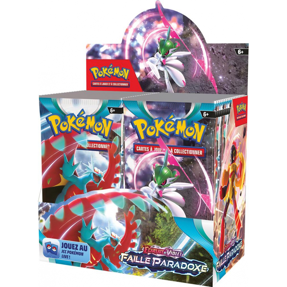 Boite de Boosters Français Display 36 Boosters EV04 - Ecarlate et Violet -  Faille Paradoxe Pokémon - UltraJeux