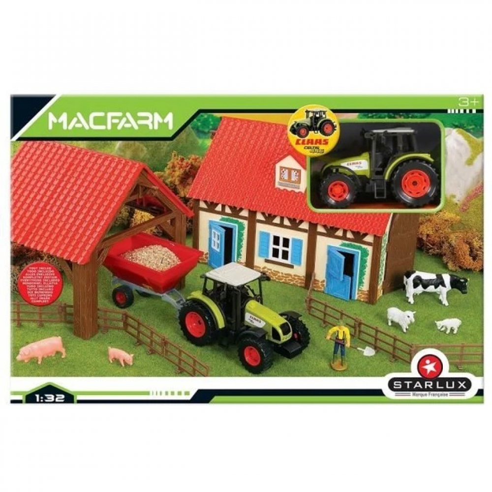 LOT Animaux De La Ferme Starlux – Canards, Coqs, Fermière – Échelle 1:32