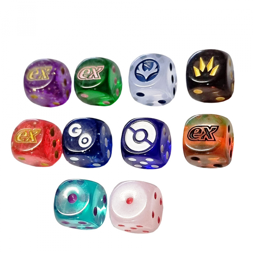 MagiDeal Lot De 10 Dés Polyédriques à 8 Faces D8 Pour Jeux De Table Donjons Et Dragons - Vert Et Violet
