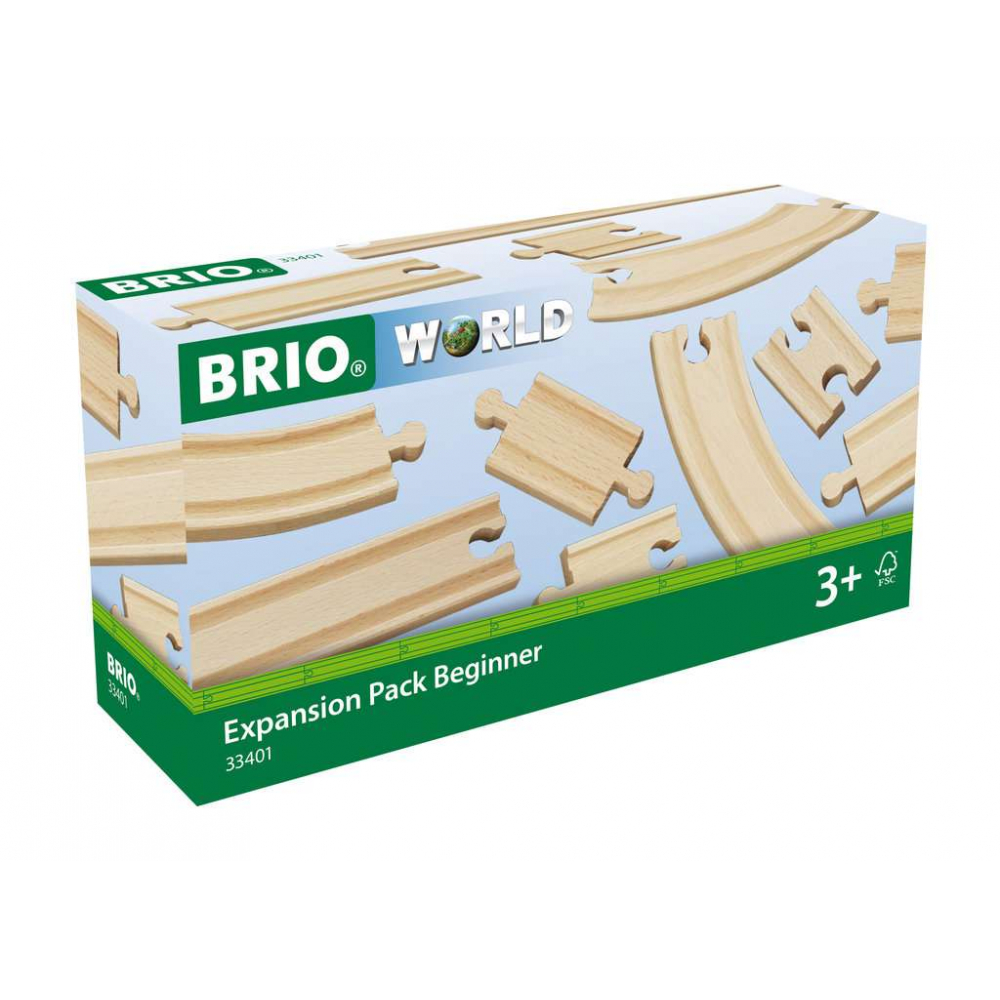 Coffret Rails BRIO Evolution Deluxe – 70 Pièces – Bois, Aiguillages, Rampes – Compatible, Dès 3 Ans