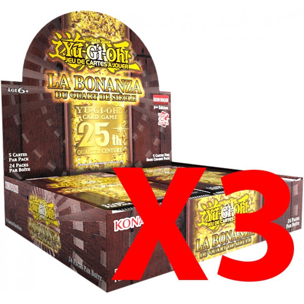Yu-Gi-Oh! Pack De 3 Boosters La Ruée Du Quart De Siècle - Version Française
