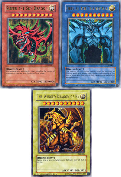 Yu Gi Oh Dieux Egyptiens Fusion UltraJeux - Top Pack "gba" Anglais De 3 Cartes Promos - Slifer, Obelisk
