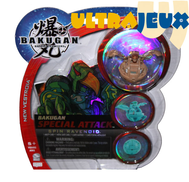 Special Attack Spin Ravenoid Spin Top (toupie) Bakugan - UltraJeux