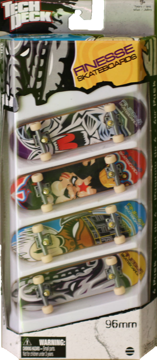 4 Pack Finesse Skateboards Tech Deck UltraJeux