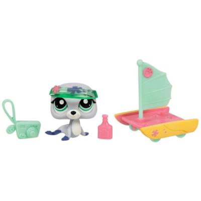 Figurine Littlest Pet Shop Hasbro - Phoque 2714 Walk Trotteur, Occasion