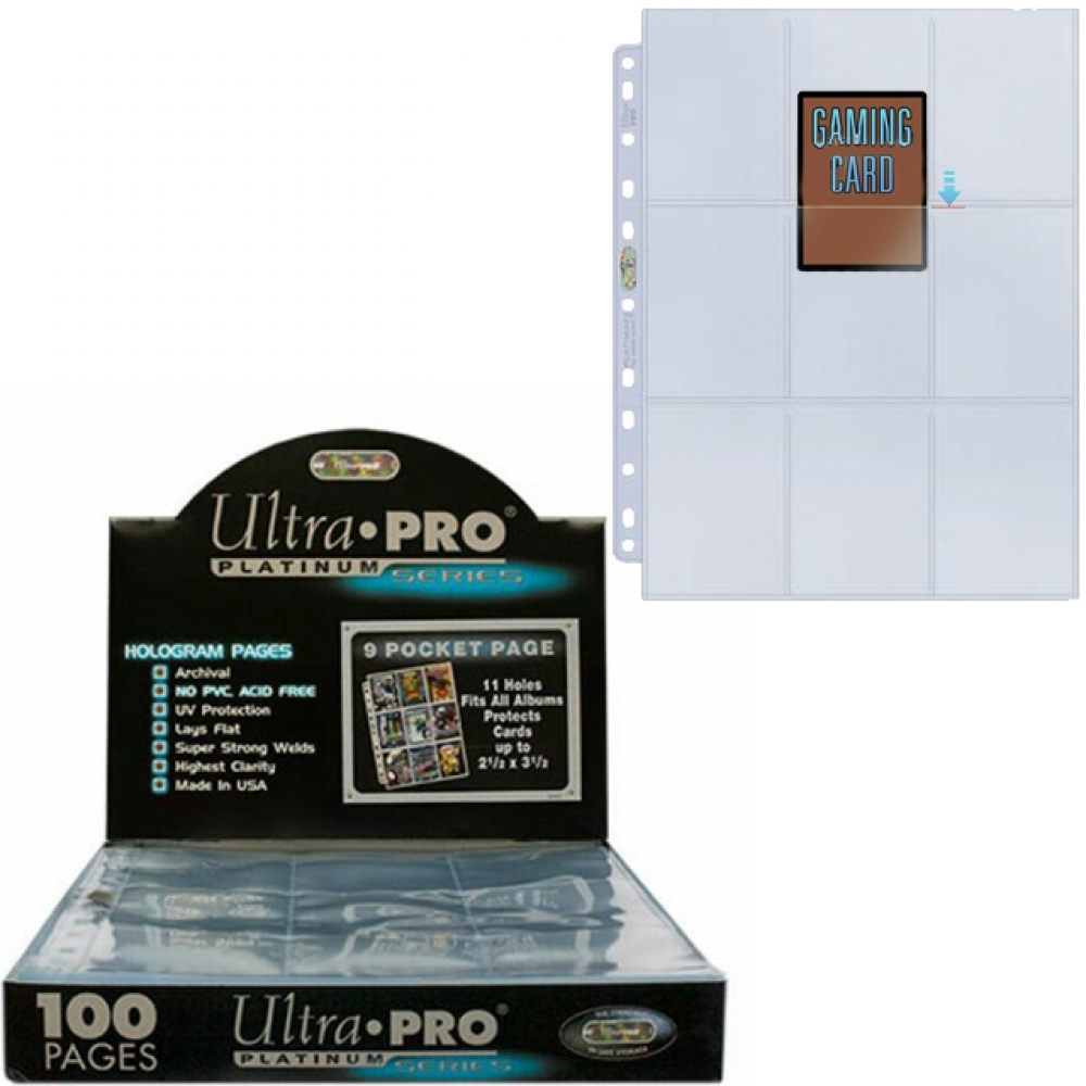 Classeur Lot De 100 Feuilles De 9 Cases - Silver Series - UltraJeux