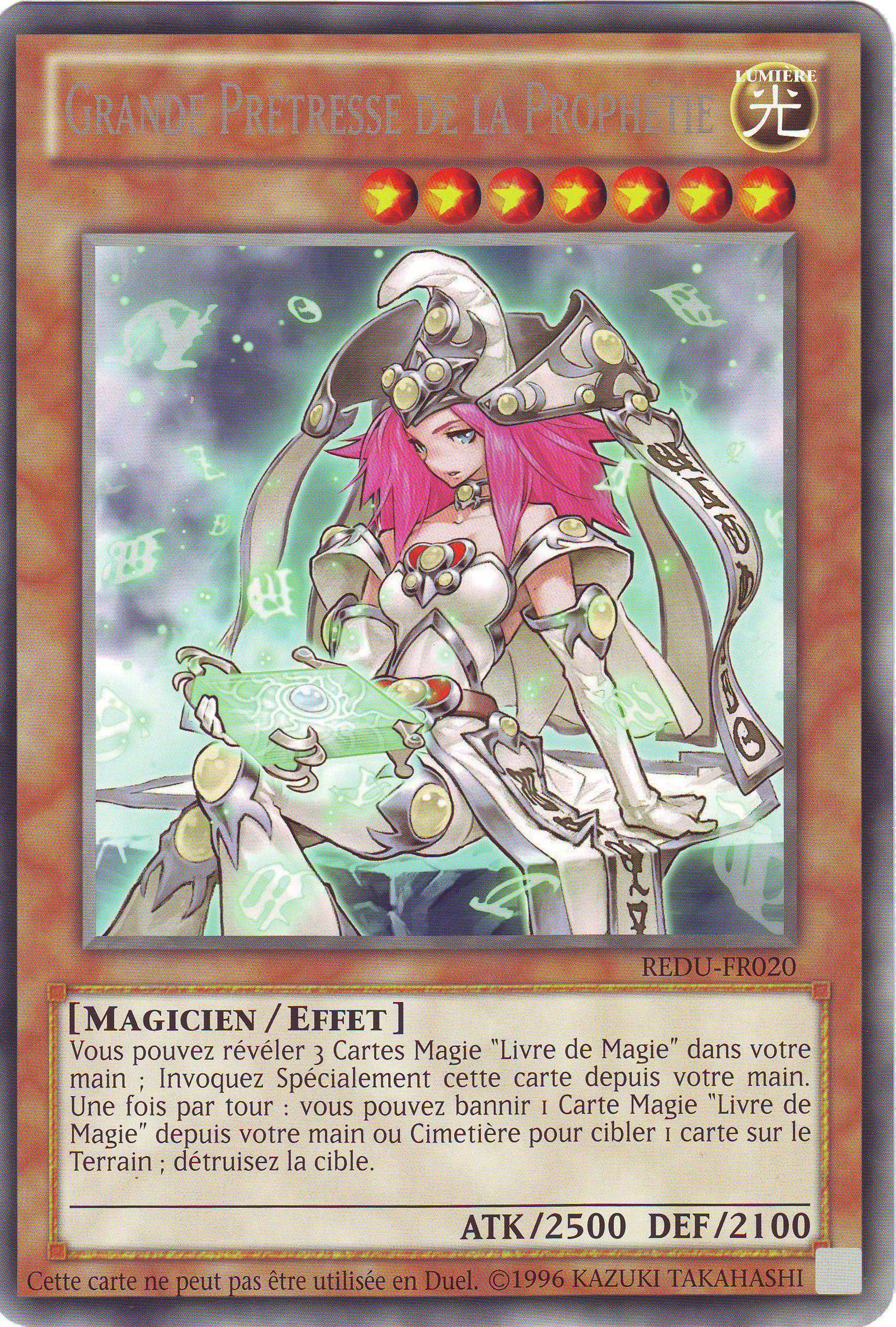 Carte Géante " Grande Prêtresse De La Prophetie " YuGiOh! UltraJeux