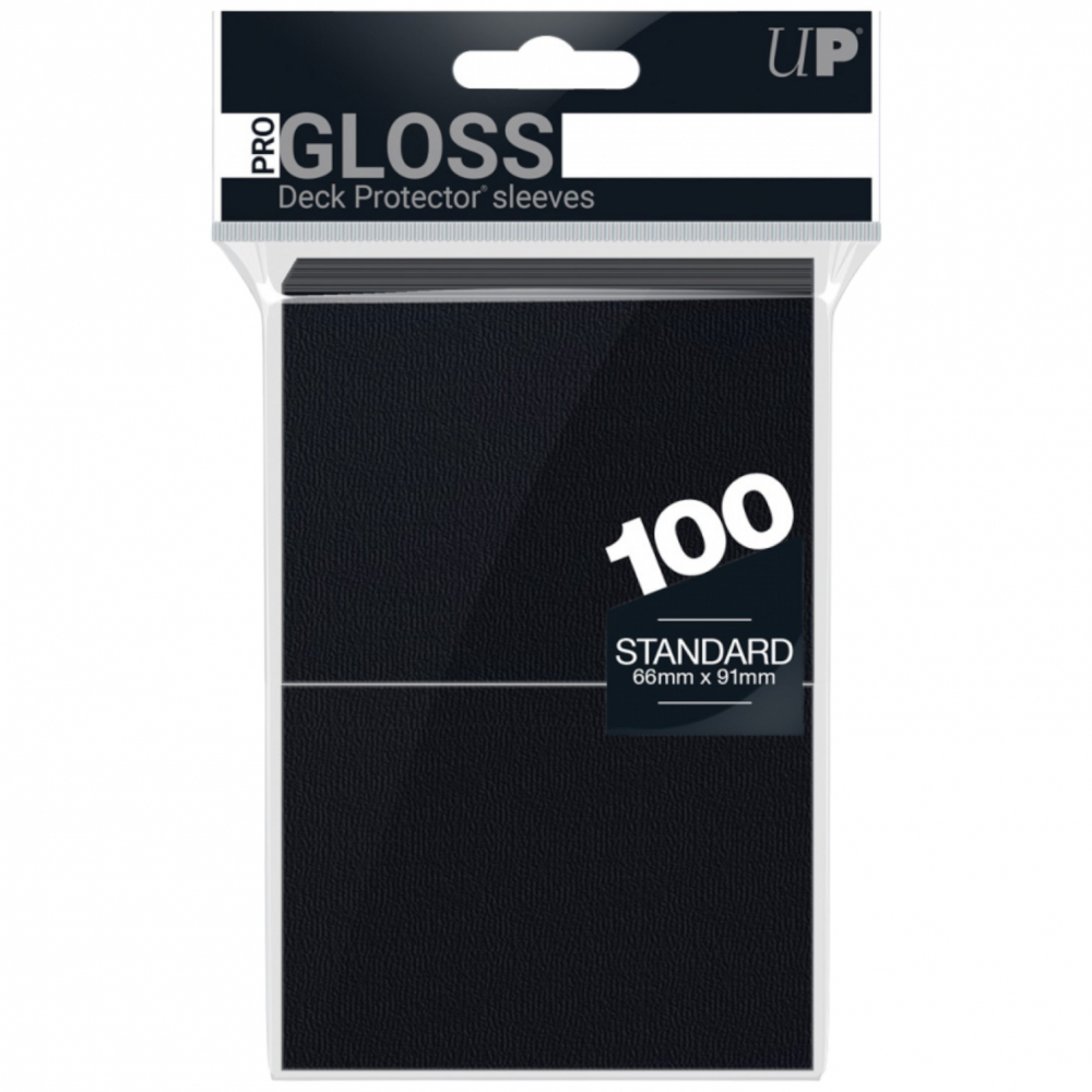 Protèges Cartes Standard Ultra Pro - Gloss Standard Noir par 100 - UltraJeux