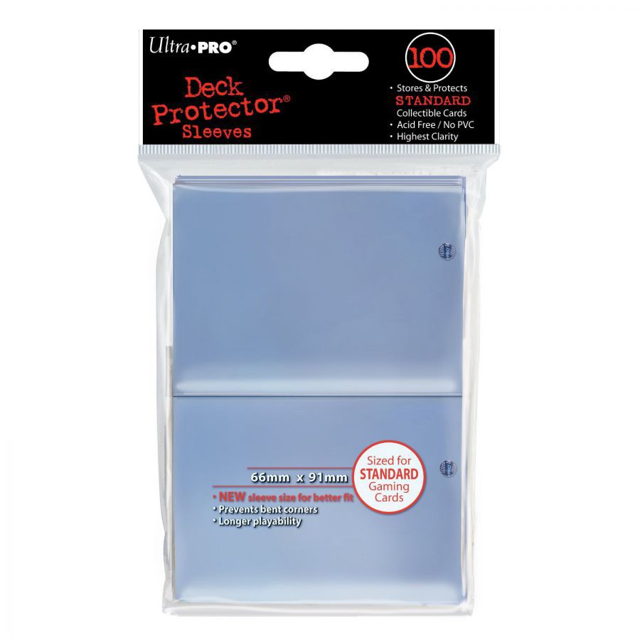 100 Pochettes Protège-Cartes Ultra Pro - Format Standard 63.5x88.9 Mm - Transparent