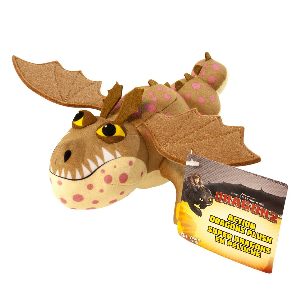 Dragons de DreamWorks - Super dragon en peluche de 20 cm - Krokmou 