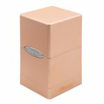 Deck Box  Satin Tower Deck Box Metallic Rose Gold