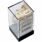 Ds Jeu de Rle Chessex - Set de 7 ds - Assortiments Jeux de Rles - Opaque - Ivoire/Noir