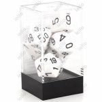 Ds Jeu de Rle Chessex - Set de 7 ds - Assortiments Jeux de Rles - Opaque - Blanc/Noir