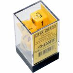 Ds Jeu de Rle Chessex - Set de 7 ds - Assortiments Jeux de Rles - Opaque - Jaune/Noir