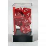 Ds Jeu de Rle Chessex - Set de 7 ds - Assortiments Jeux de Rles - Opaque - Rouge/Blanc