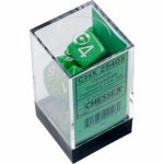 Ds Jeu de Rle Chessex - Set de 7 ds - Assortiments Jeux de Rles - Opaque - Vert/Blanc