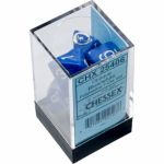 Ds Jeu de Rle Chessex - Set de 7 ds - Assortiments Jeux de Rles - Opaque - Bleu/Blanc