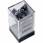 Dés Jeu de Rôle Chessex - Set de 7 dés - Assortiments Jeux de Rôles - Opaque - Noir/Blanc