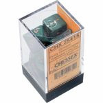 Dés Jeu de Rôle Chessex - Set de 7 dés - Assortiments Jeux de Rôles - Opaque - Vert Gris/Or