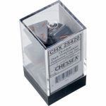 Dés Jeu de Rôle Chessex - Set de 7 dés - Assortiments Jeux de Rôles - Opaque - Gris Foncé/Cuivre