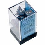 Ds Jeu de Rle Chessex - Set de 7 ds - Assortiments Jeux de Rles - Opaque - Bleu Gris/Or