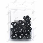 Ds Jeu de Rle set de 10 ds 10 units Noir/Blanc