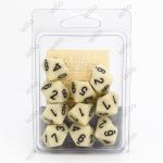 Ds Jeu de Rle set de 10 ds 10 units Ivoire/Noir
