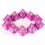 Ds Jeu de Rle set de 10 ds 10 units Violet Clair/Blanc