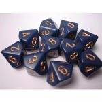 Ds Jeu de Rle set de 10 ds 10 units Bleu Gris/Or
