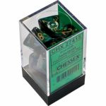 Ds Jeu de Rle Chessex - Set de 7 ds - Assortiments Jeux de Rles - Scarab - Jade/Or - CHX27415