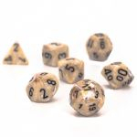 Ds Jeu de Rle Chessex - Set de 7 ds - Assortiments Jeux de Rles - Marble - Ivoire/Noir - CHX27402