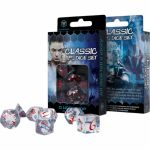 Ds Jeu de Rle Set de Ds JDR Classique - Transparent & Bleu-Rouge