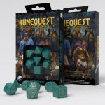 Ds Jeu de Rle Set de Ds RuneQuest - Turquoise & Or