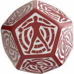 Ds Jeu de Rle D12 de Localisation de Touche - Rouge & Blanc
