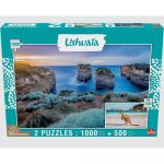  Réflexion Puzzle USHUAÏA - Island Archway 1000 PCS & Kangourou 500 PCS