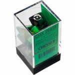 Ds Jeu de Rle Chessex - Set de 7 ds - Assortiments Jeux de Rles - Gemini - Noir-Vert/Or - CHX26439