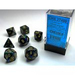 Ds Jeu de Rle Chessex - Set de 7 ds - Assortiments Jeux de Rles - Lustrous - Shadow/Or