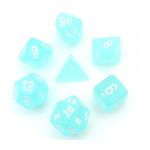 Ds Jeu de Rle Chessex - Set de 7 ds - Assortiments Jeux de Rles - Frosted - Turquoise/ Blanc