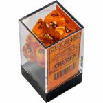 Ds Jeu de Rle Chessex - Set de 7 ds - Assortiments Jeux de Rles - Vortex - Orange/Black