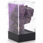 Ds Jeu de Rle Chessex - Set de 7 ds - Assortiments Jeux de Rles - Vortex - Violet/Or