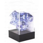 Ds Jeu de Rle Chessex - Set de 7 ds - Assortiments Jeux de Rles - Nebula - Noir / Blanc