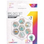 Ds  Embraced series - Green skull - Set de 7 ds JDR