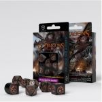 Ds Jeu de Rle Set de Ds Dragons Moderne - Noir & Cuivre