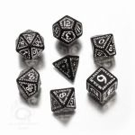 Ds Jeu de Rle Runik Dice Set (Noir/Blanc)