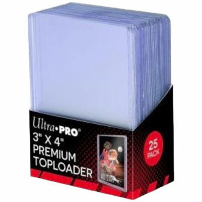Protges Cartes Standard  Toploader Transparent Super Clear Premium 3"x4" Par 25
