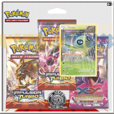  Pokmon Pack 3 Boosters - Xy Impulsion Turbo - Celebi