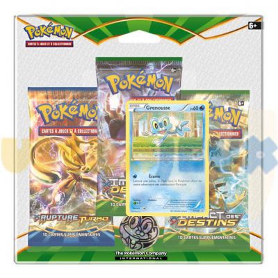  Pok�mon Pack 3 Boosters - Xy Impact Des Destins - Grenousse